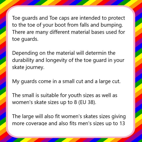 ROLLER SKATES TOE GUARDS   Glow in the dark ROLLER SKATE TOE CAPS - Picture 15 of 15